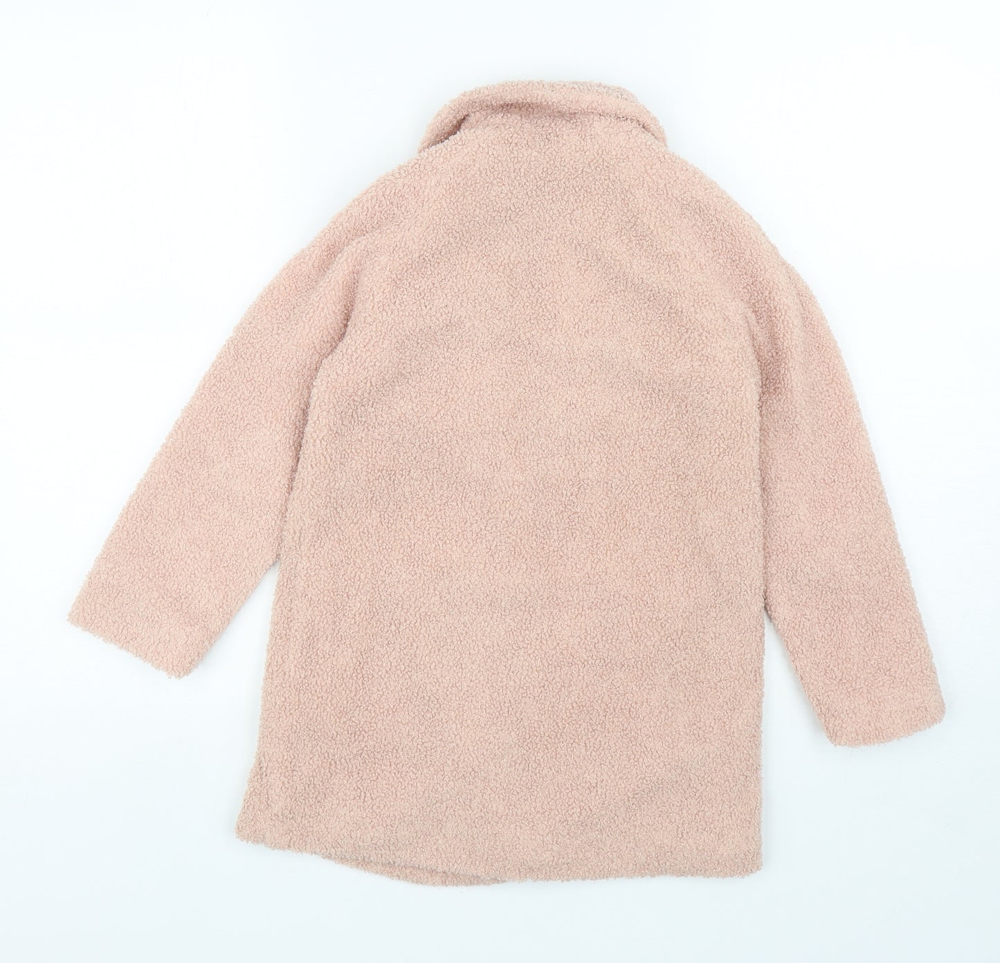 NEXT Girls Pink Overcoat Coat Size 7 Years Button