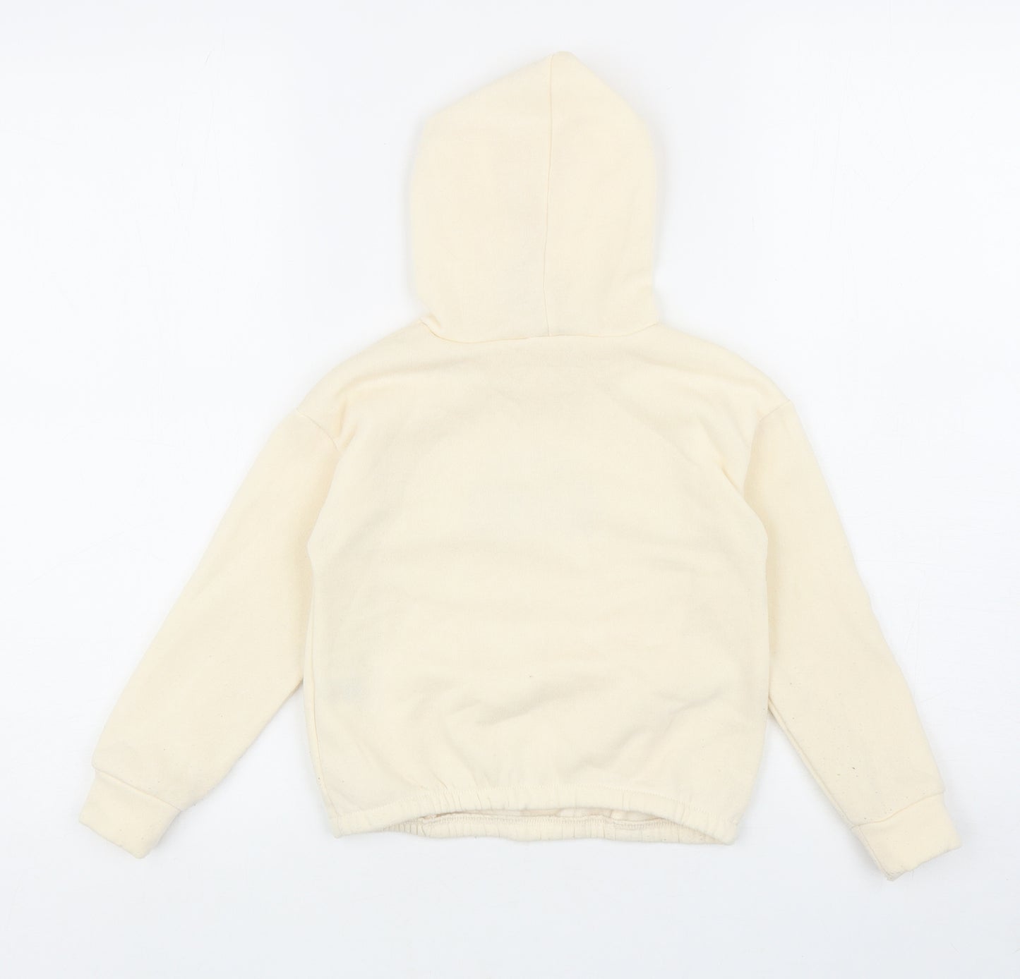 Jeff & Co Girls Ivory Polyester Pullover Hoodie Size 5-6 Years Pullover - Kind