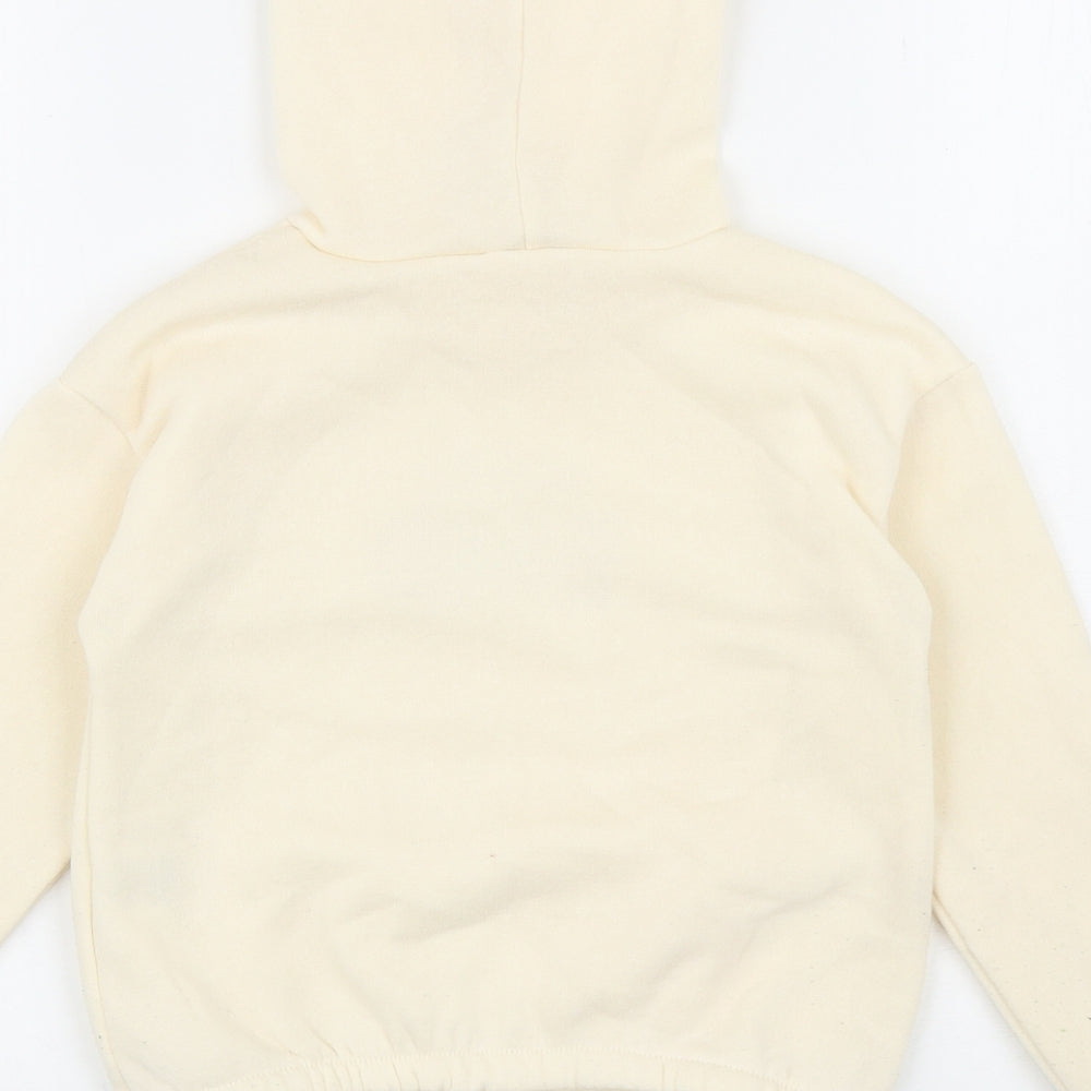 Jeff & Co Girls Ivory Polyester Pullover Hoodie Size 5-6 Years Pullover - Kind