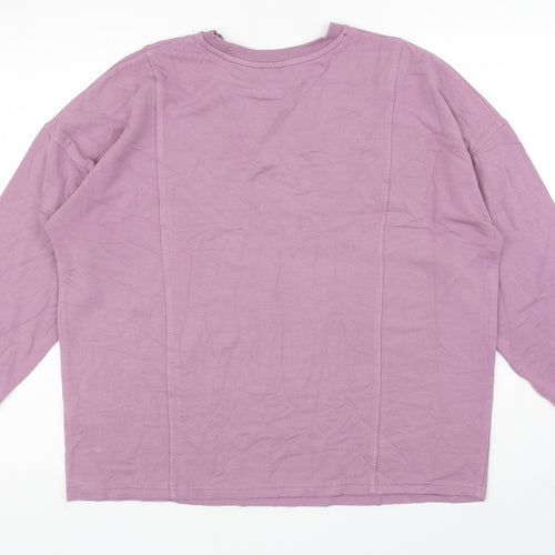 Papaya Womens Purple Polyester Pullover Sweatshirt Size M Pullover
