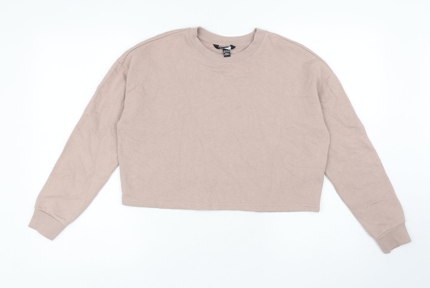 New Look Girls Brown Cotton Pullover Sweatshirt Size 12-13 Years Pullover - Cropped