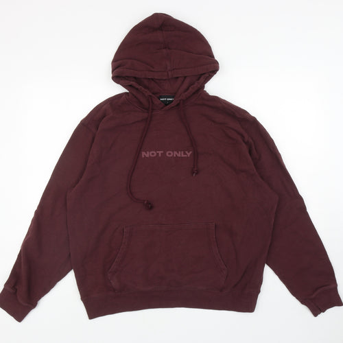 Not Only Mens Purple Cotton Pullover Hoodie Size S - Not Only