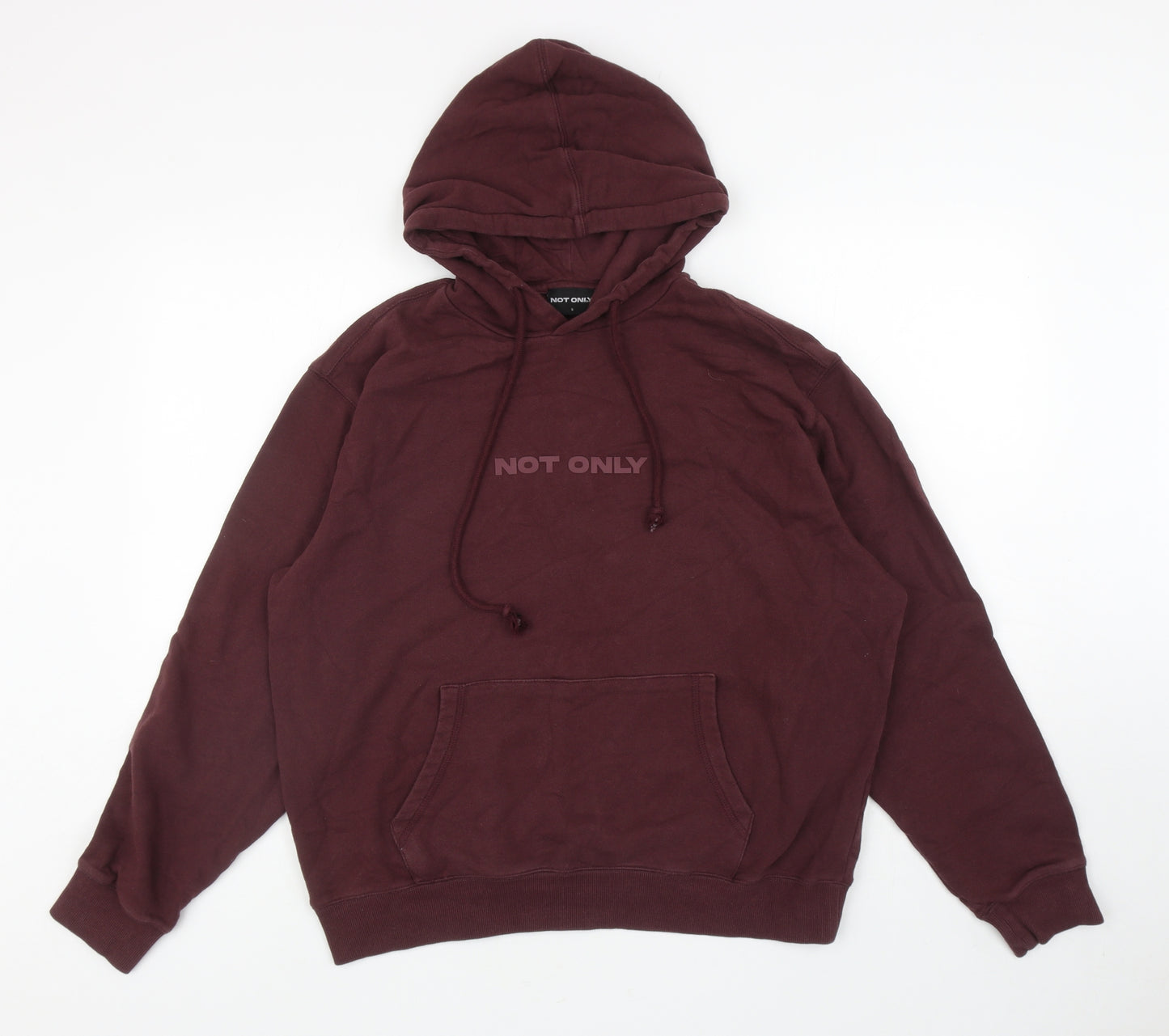 Not Only Mens Purple Cotton Pullover Hoodie Size S - Not Only
