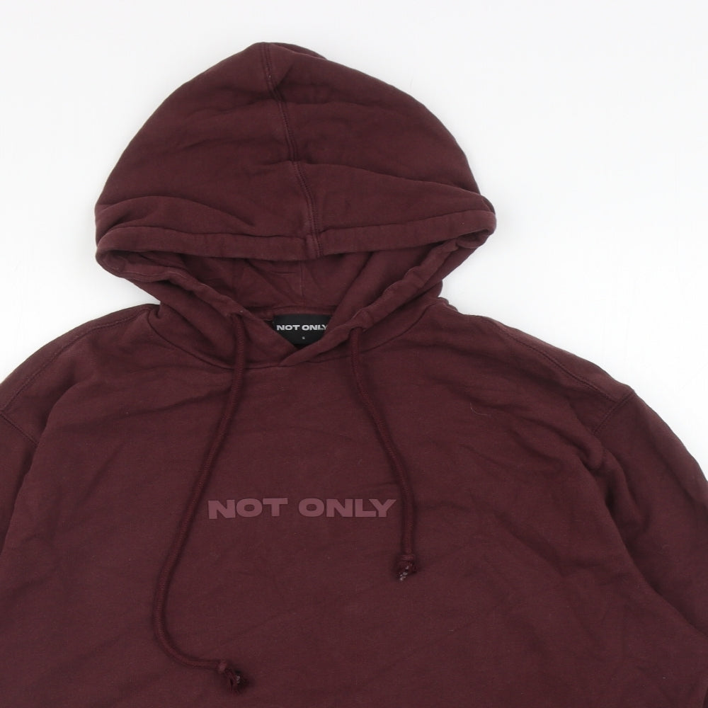 Not Only Mens Purple Cotton Pullover Hoodie Size S - Not Only