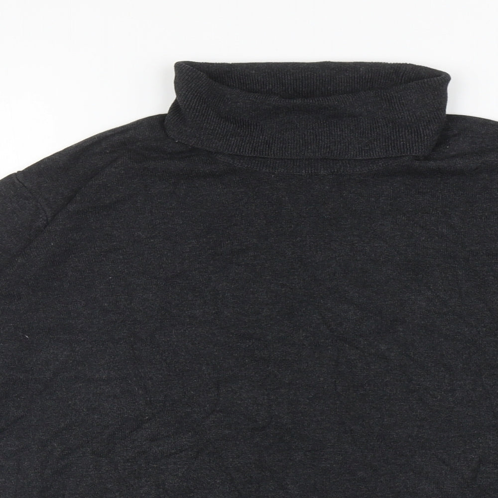H&M Womens Grey Roll Neck Viscose Pullover Jumper Size XL