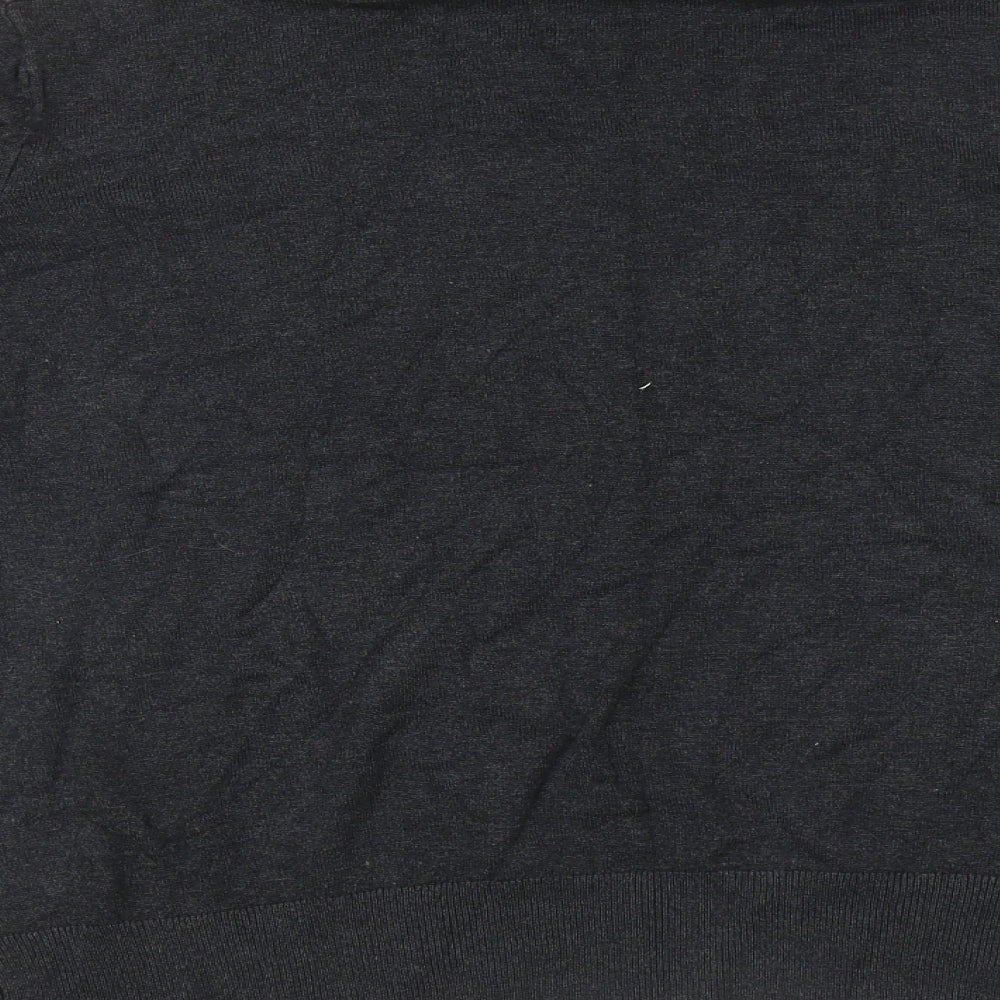 H&M Womens Grey Roll Neck Viscose Pullover Jumper Size XL