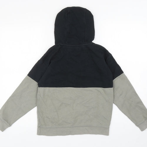 Nutmeg Boys Grey Colourblock Cotton Pullover Hoodie Size 10-11 Years Pullover - Discover The Future