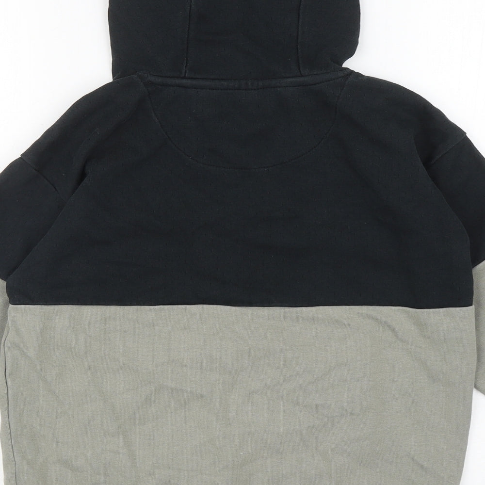Nutmeg Boys Grey Colourblock Cotton Pullover Hoodie Size 10-11 Years Pullover - Discover The Future