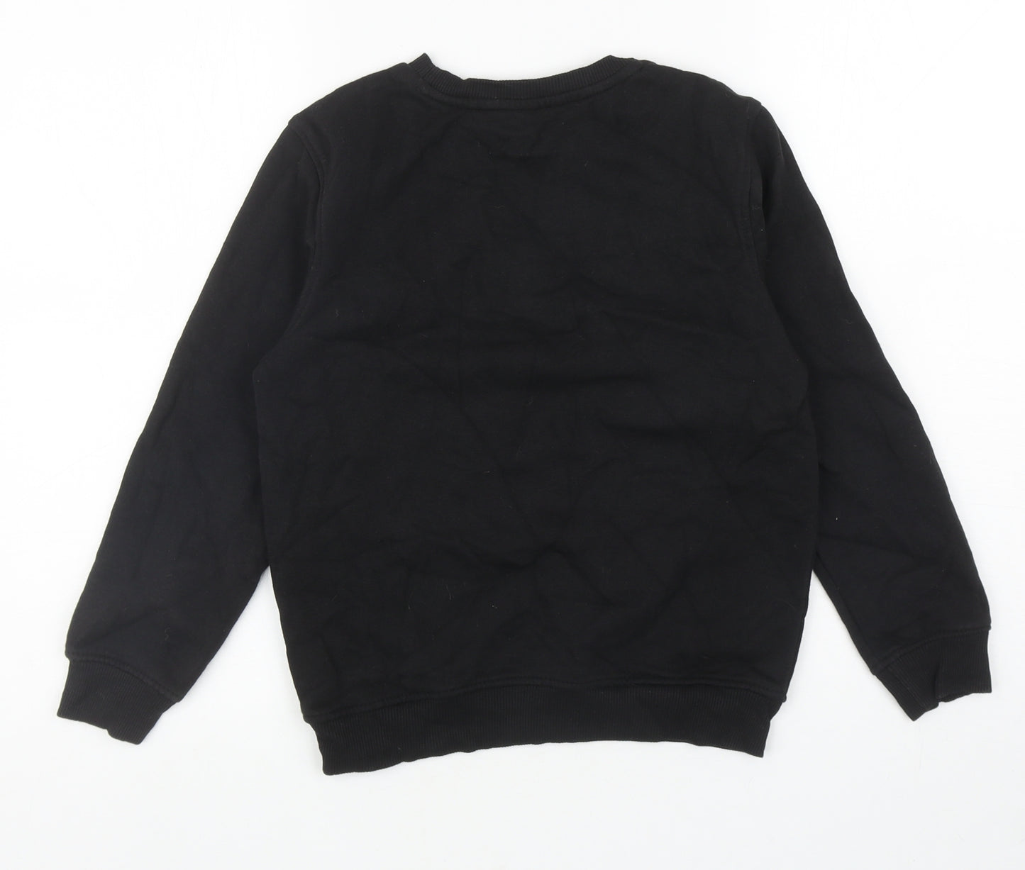 George Boys Black Striped Cotton Pullover Sweatshirt Size 8-9 Years Pullover