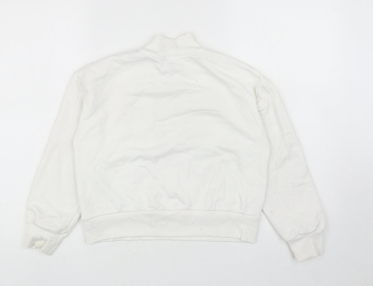River Island Girls White Polyester Pullover Sweatshirt Size 9-10 Years Pullover - LUXE