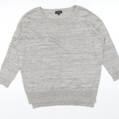 Matalan Womens Silver Round Neck Viscose Pullover Jumper Size 10