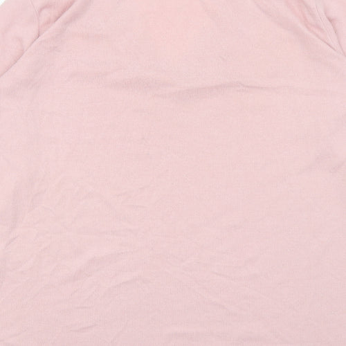 George Womens Pink V-Neck Polyester Pullover Jumper Size 8 - Heart