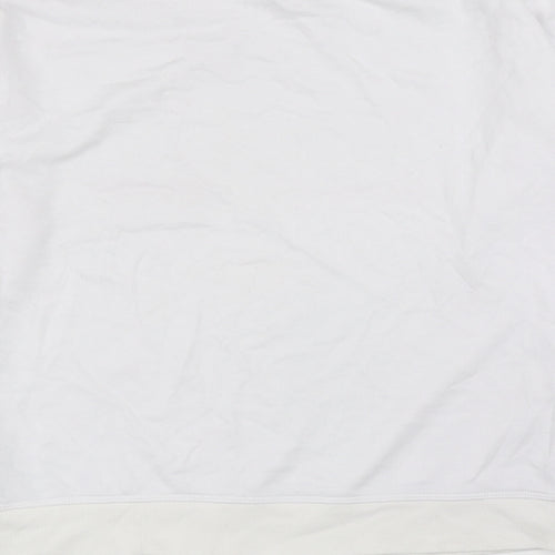 New Look Womens White Cotton Pullover Sweatshirt Size 10 Pullover - Manhattan