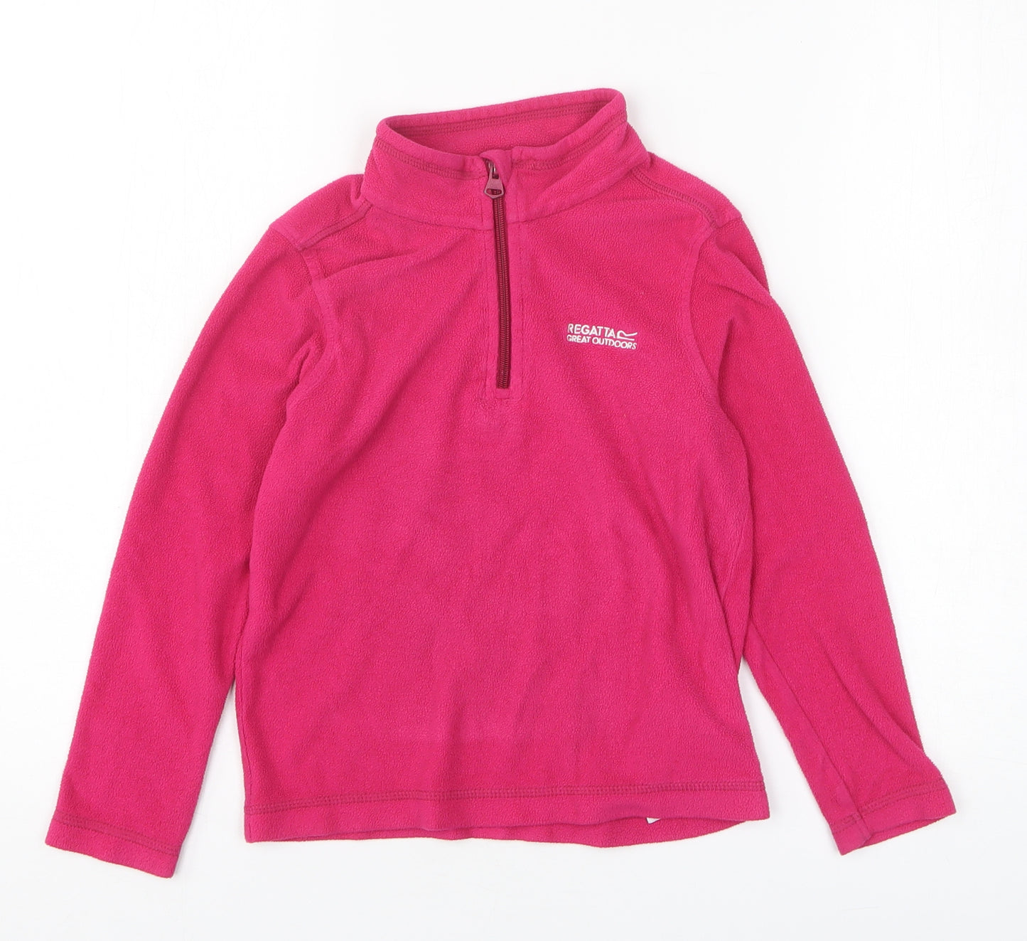Regatta Girls Pink 100% Cotton Pullover Sweatshirt Size 7-8 Years Zip