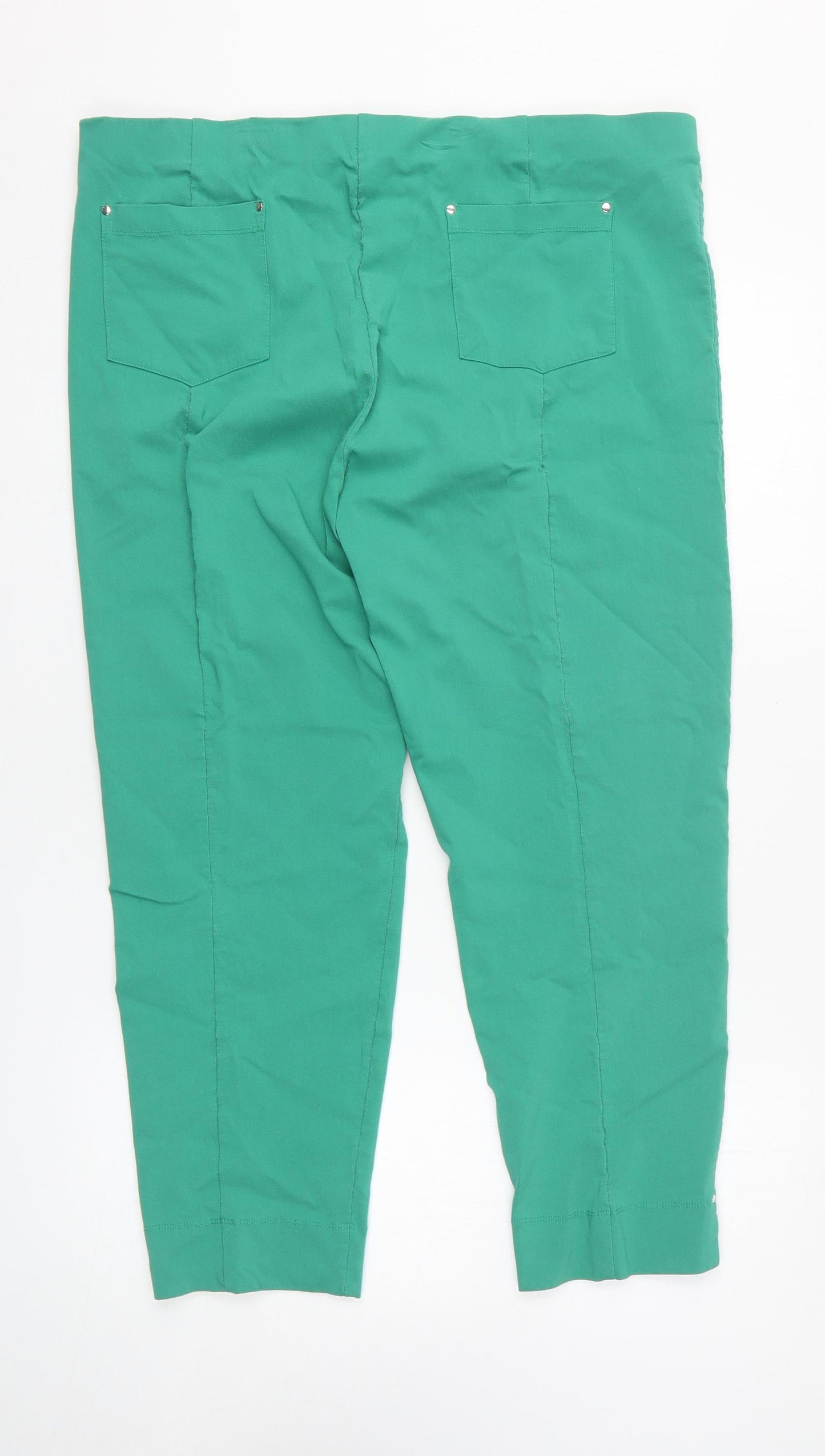 TIGI Womens Green Polyamide Trousers Size 18 L25 in Regular
