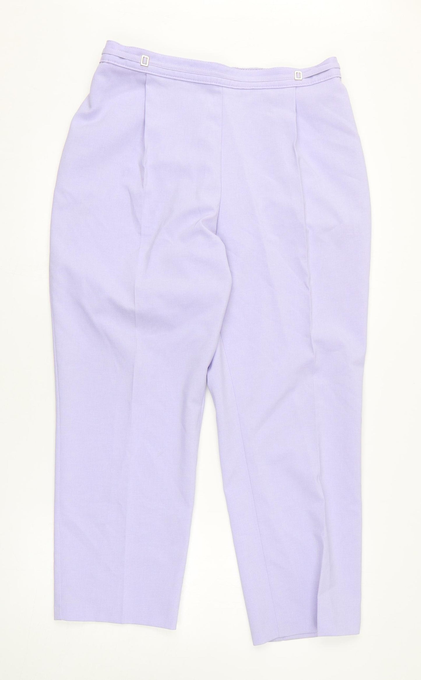 Marks and Spencer Womens Purple Polyester Trousers Size 16 L26 in Regular