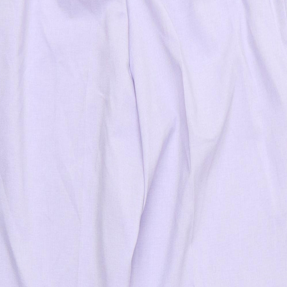 Marks and Spencer Womens Purple Polyester Trousers Size 16 L26 in Regular