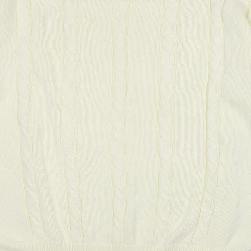 Amy Moore Womens Ivory Round Neck 100% Cotton Pullover Jumper Size XL - Seasonal