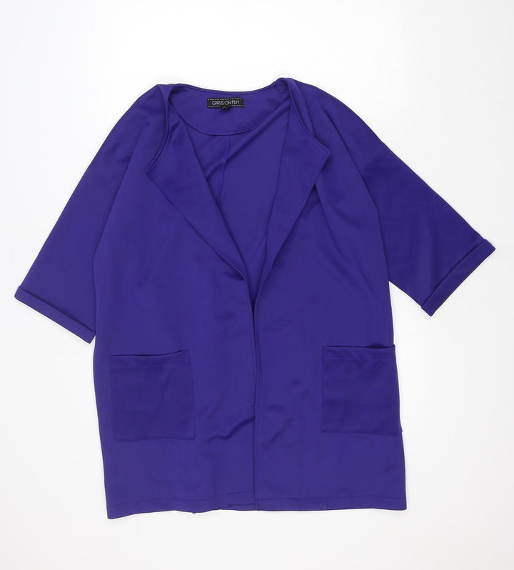 Girls On Film Womens Blue Jacket Blazer Size 12 - Formal wear