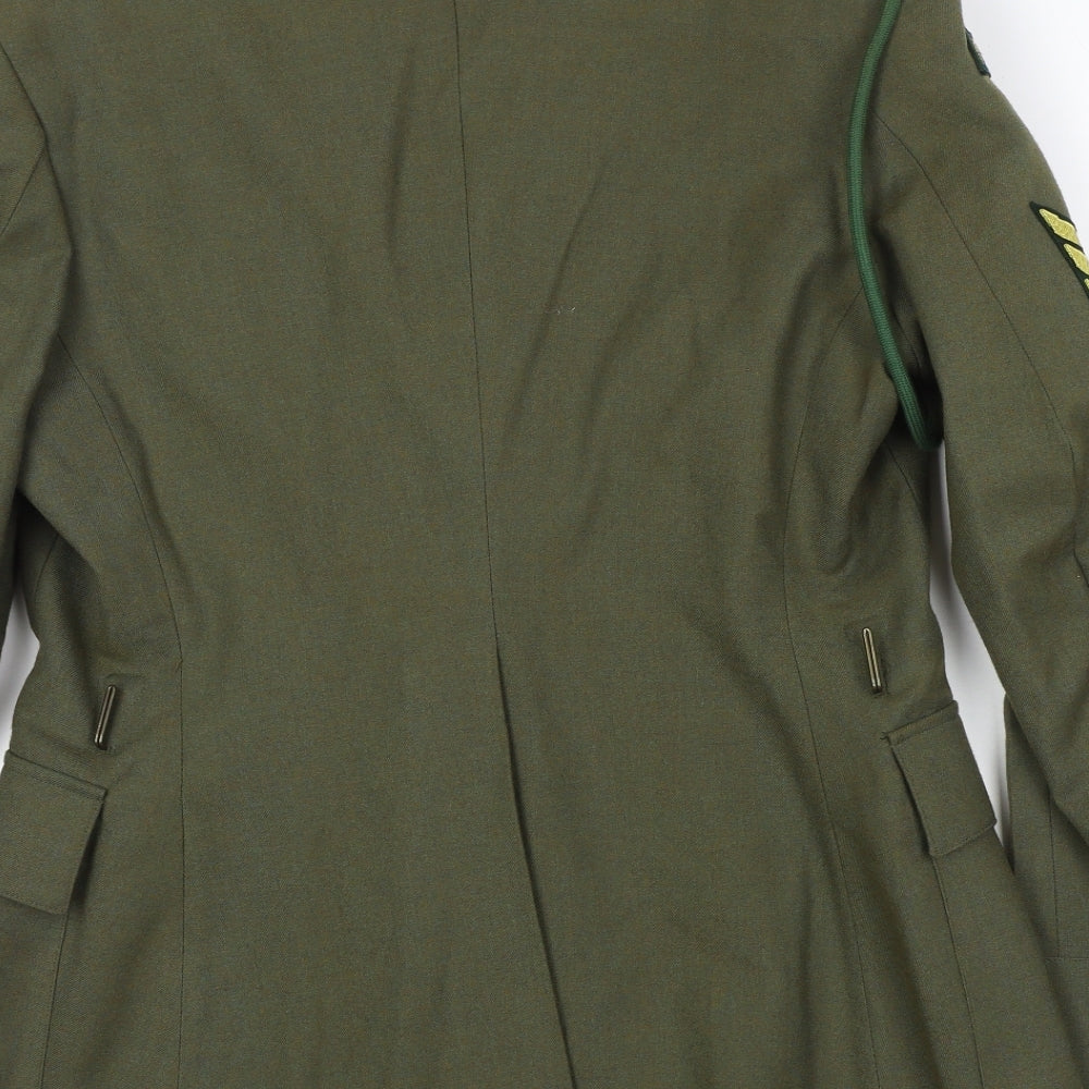 Bernard Uniforms Mens Green Military Jacket Jacket Size 34 Button - Authentic. Military uniform.