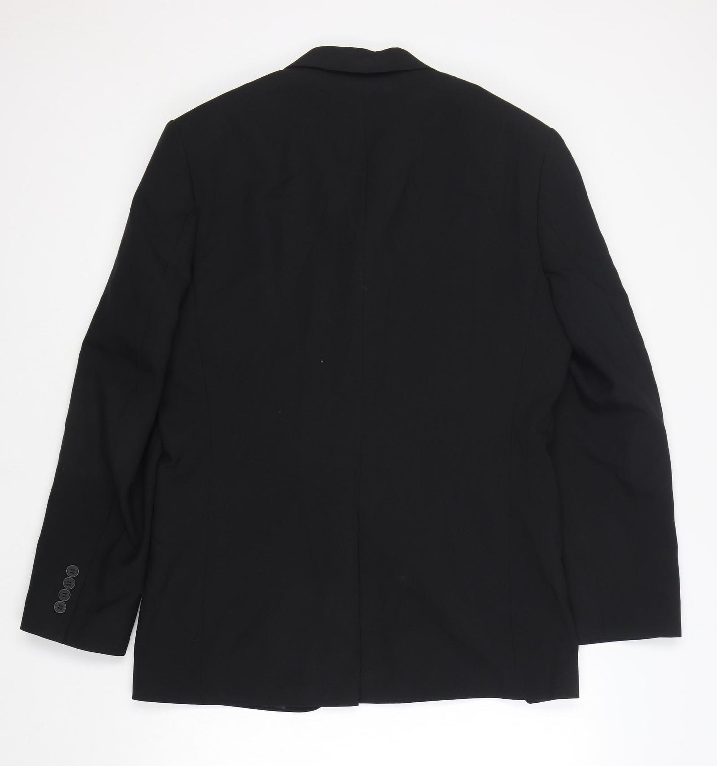 George Mens Black Polyester Jacket Suit Jacket Size 38