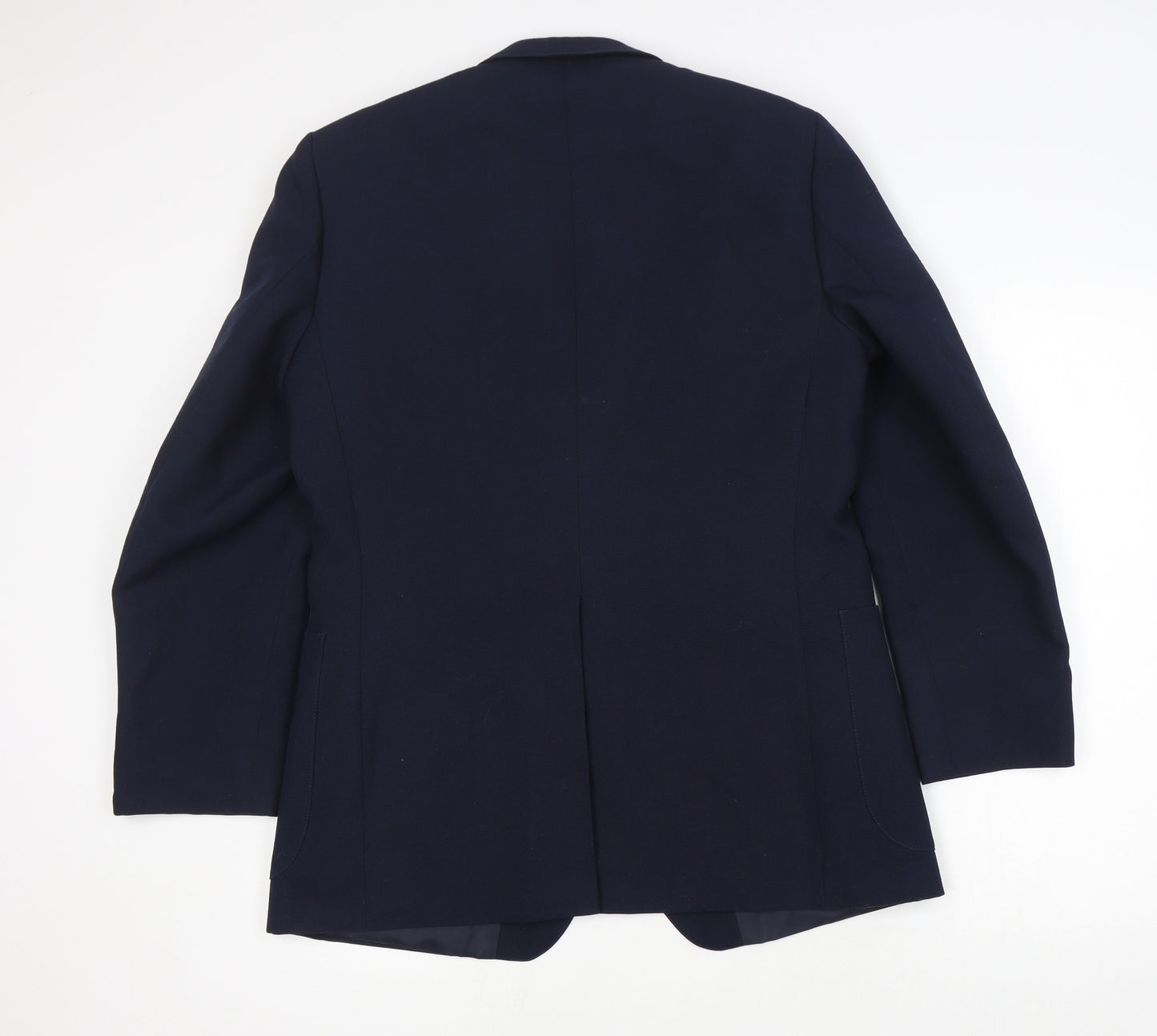 Preworn Mens Blue Polyester Jacket Suit Jacket Size M