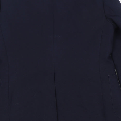 Preworn Mens Blue Polyester Jacket Suit Jacket Size M