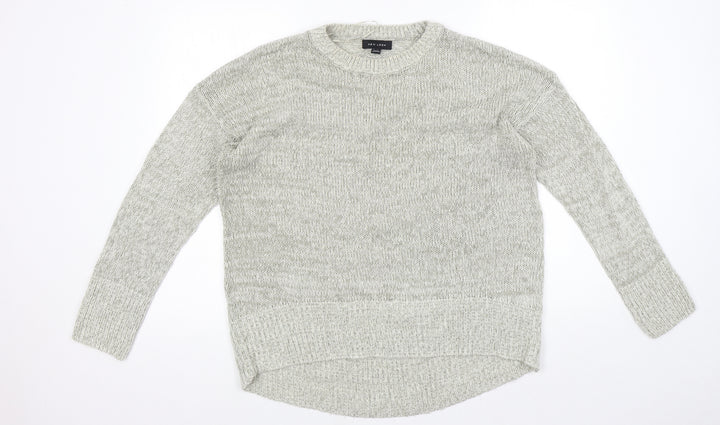 New Look Womens Grey Round Neck Acrylic Pullover Jumper Size L