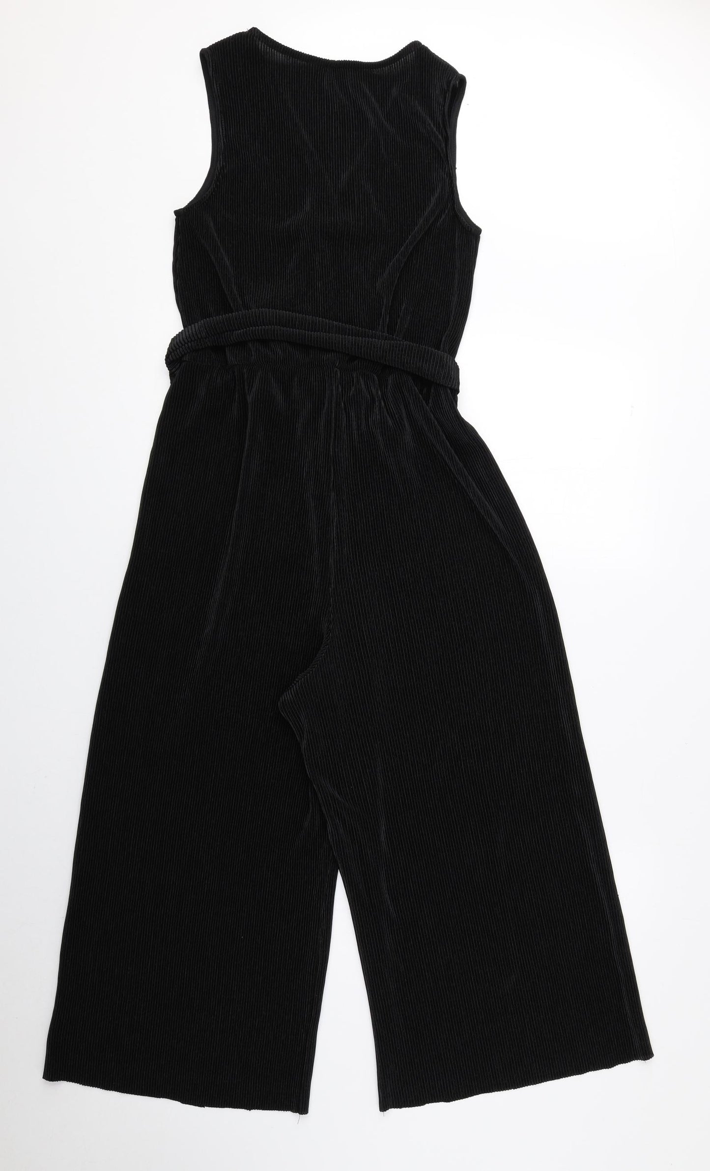 Primark Womens Black Polyester Jumpsuit One-Piece Size 12 Snap