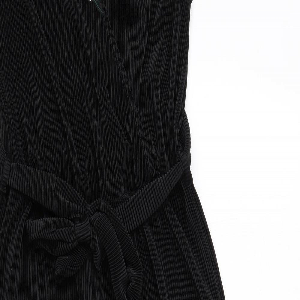 Primark Womens Black Polyester Jumpsuit One-Piece Size 12 Snap