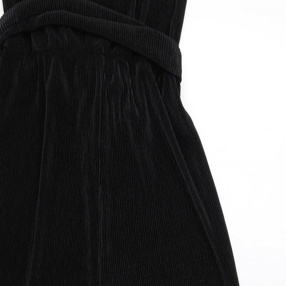 Primark Womens Black Polyester Jumpsuit One-Piece Size 12 Snap