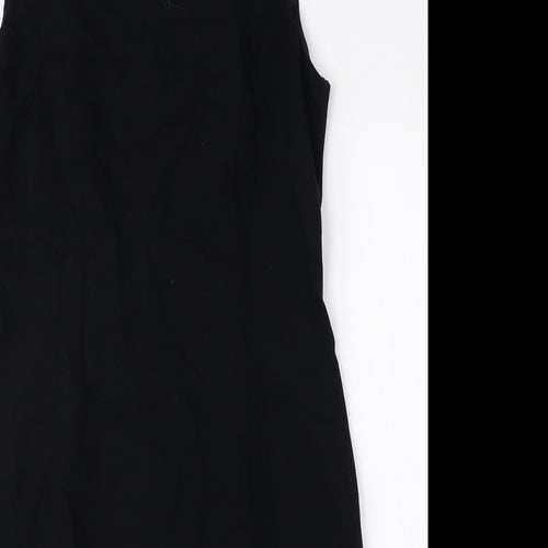 Principles Womens Beige Polyester Pencil Dress Size 14 Boat Neck Zip - Slit