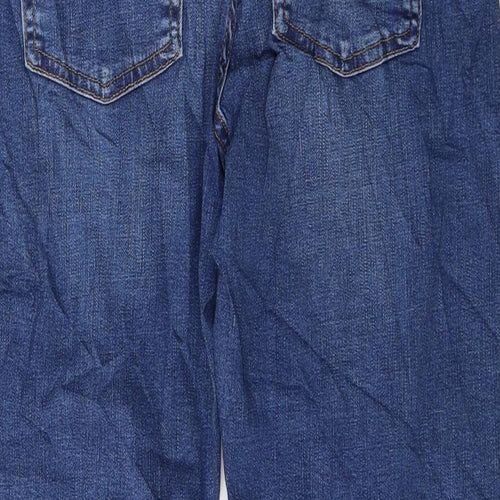 Per Una Womens Blue Lyocell Straight Jeans Size 12 L24.5 in Regular Zip