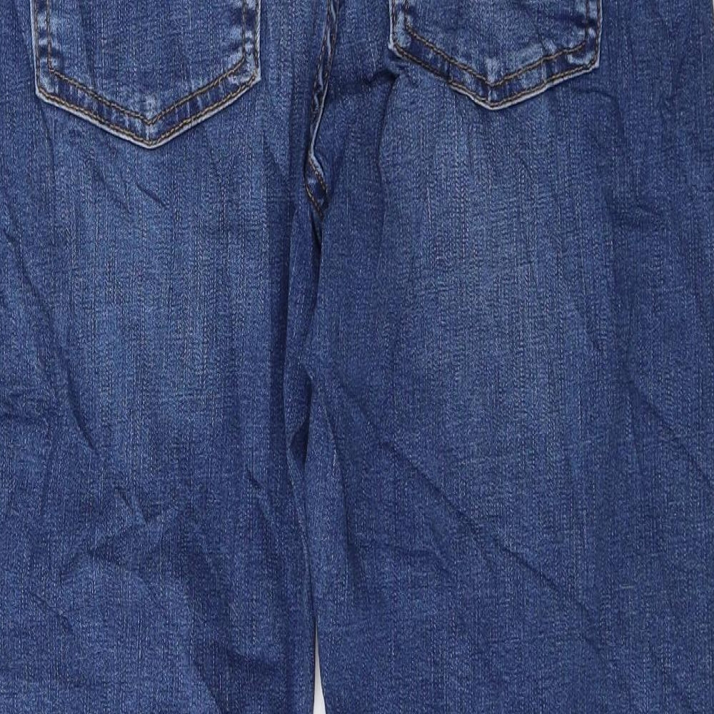 Per Una Womens Blue Lyocell Straight Jeans Size 12 L24.5 in Regular Zip