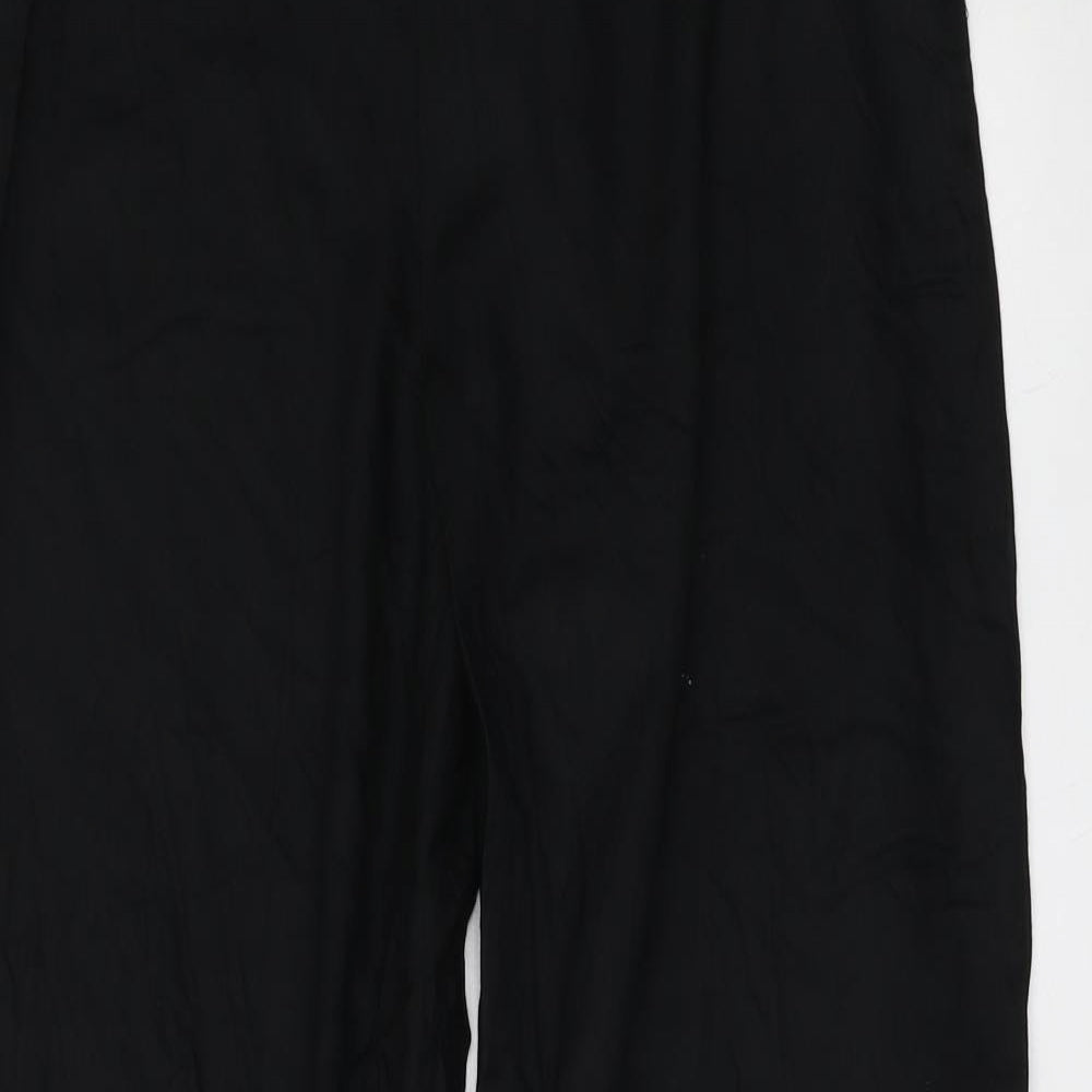Primark Womens Black Viscose Trousers Size M L29 in Regular