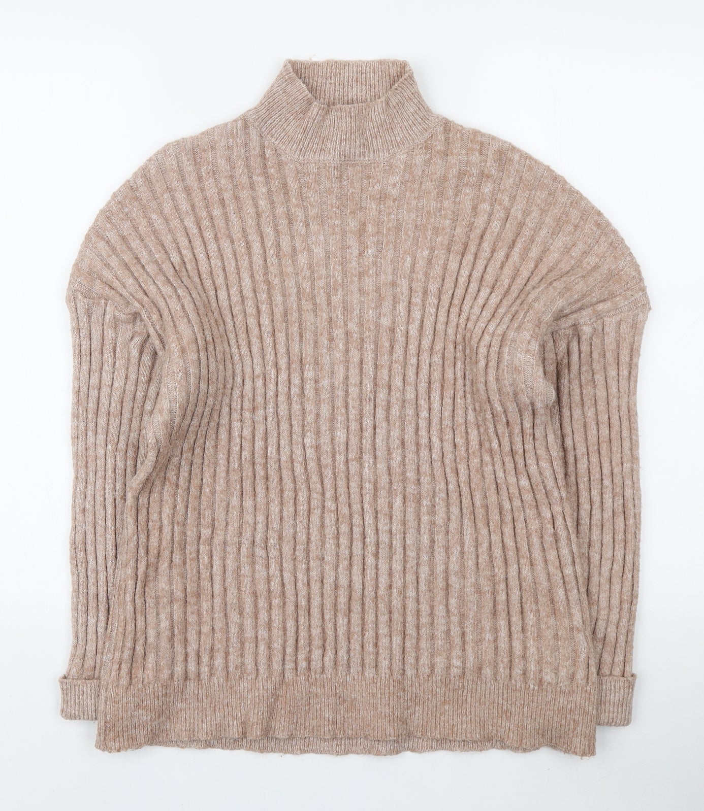 Primark Womens Pink High Neck Polyester Pullover Jumper Size L