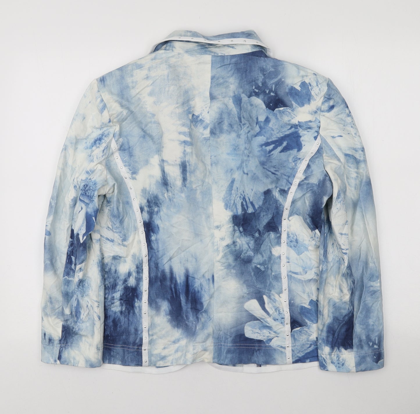APANAGE Womens Blue Jacket Blazer Size 18 Button - Tie dye