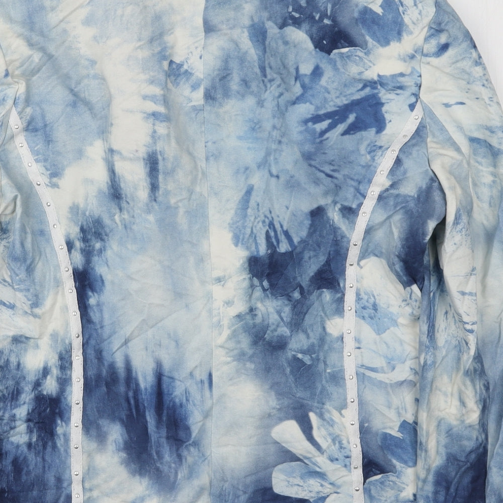 APANAGE Womens Blue Jacket Blazer Size 18 Button - Tie dye