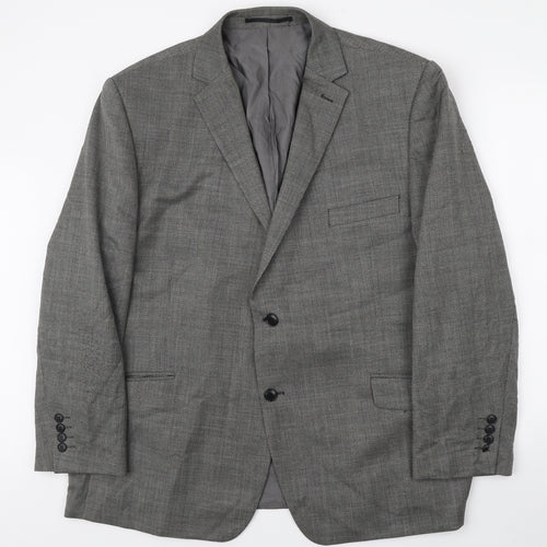 Fellini Mens Black Wool Jacket Blazer
