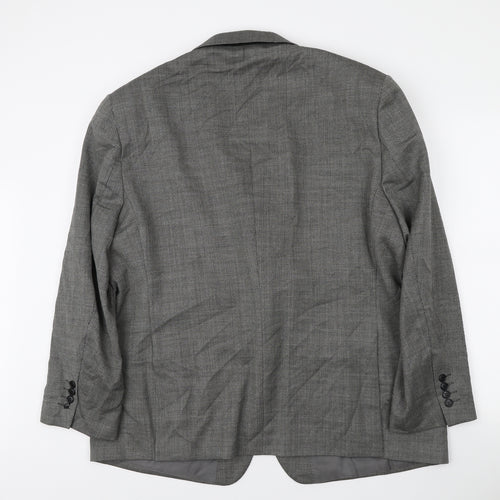 Fellini Mens Black Wool Jacket Blazer