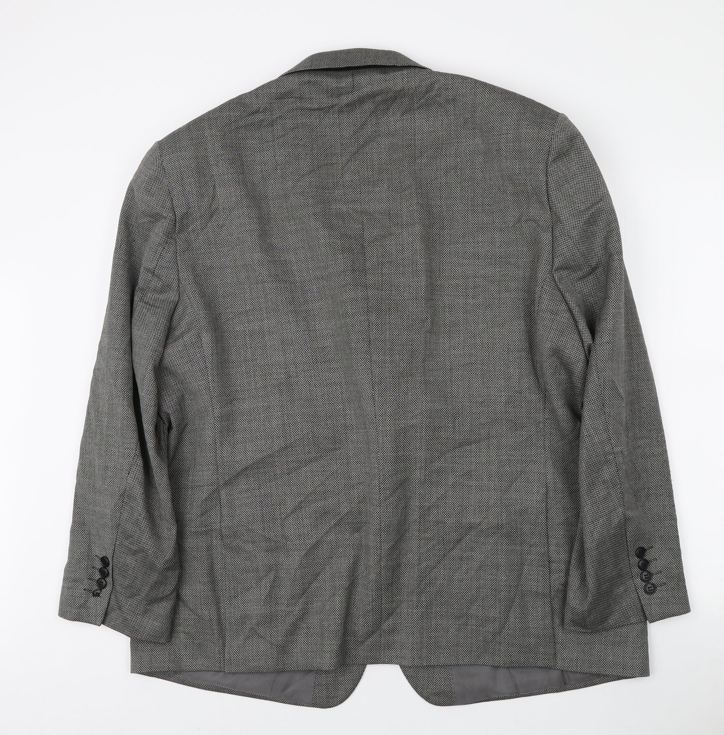 Fellini Mens Black Wool Jacket Blazer