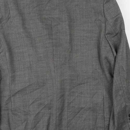 Fellini Mens Black Wool Jacket Blazer