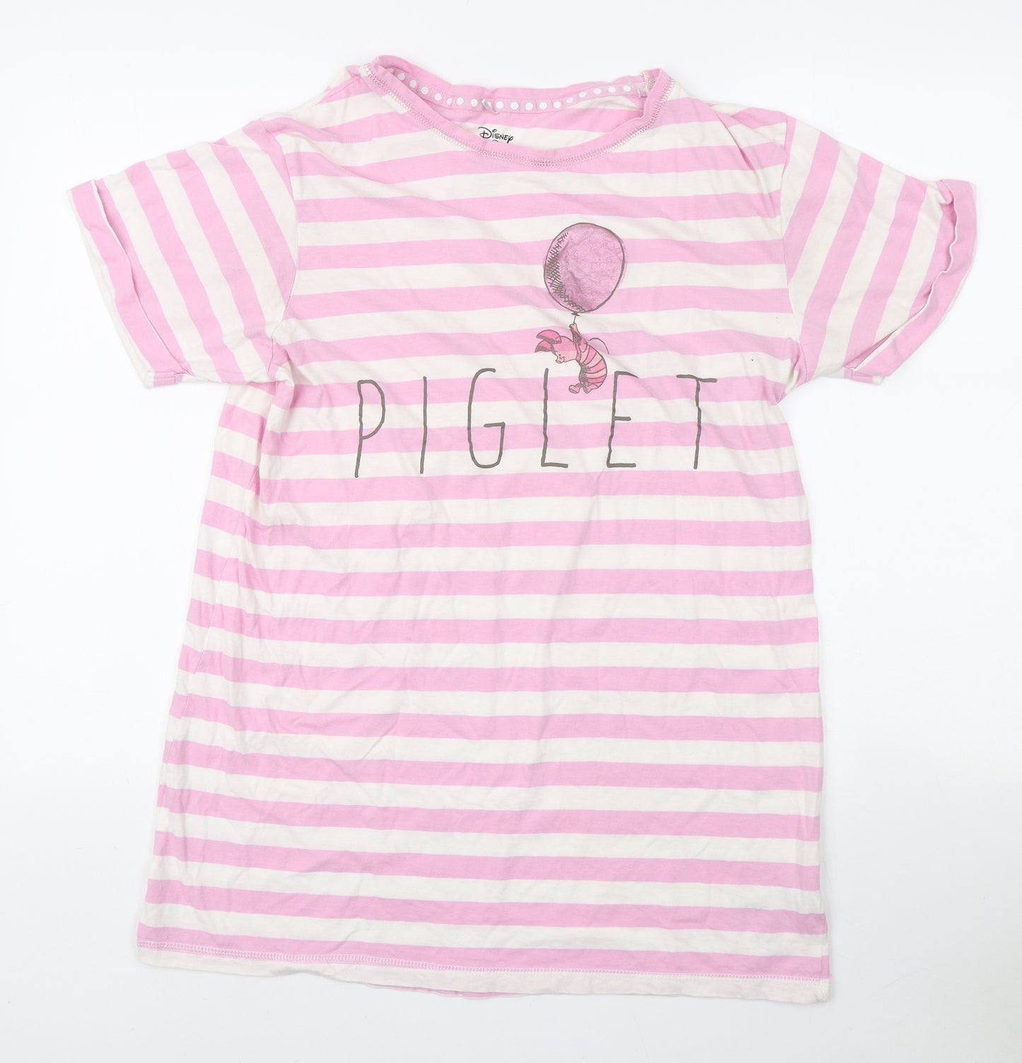 Primark Womens Pink Striped Cotton Top Dress Size S - Piglet