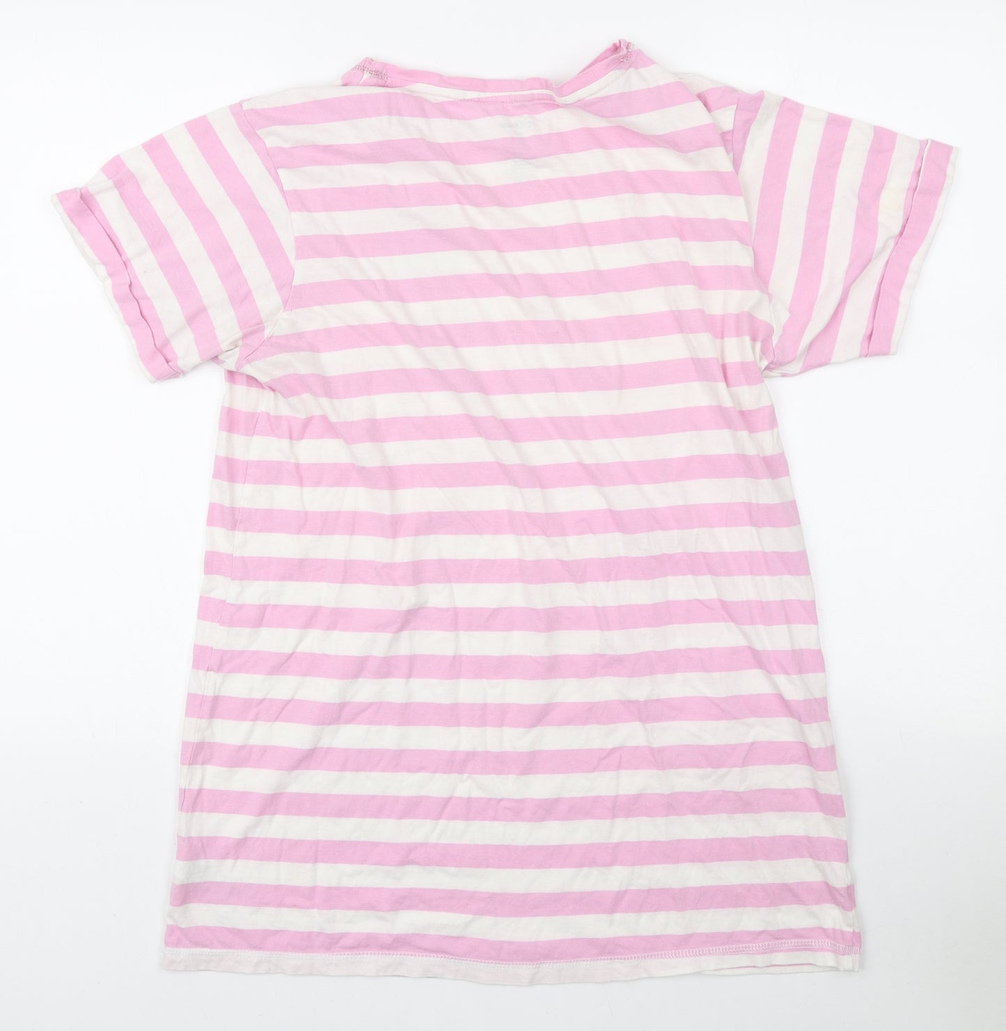 Primark Womens Pink Striped Cotton Top Dress Size S - Piglet