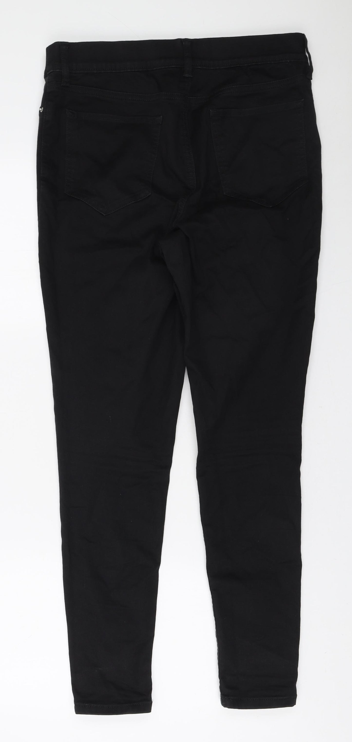 F&F Womens Black Cotton Jegging Jeans Size 14 L28 in Regular