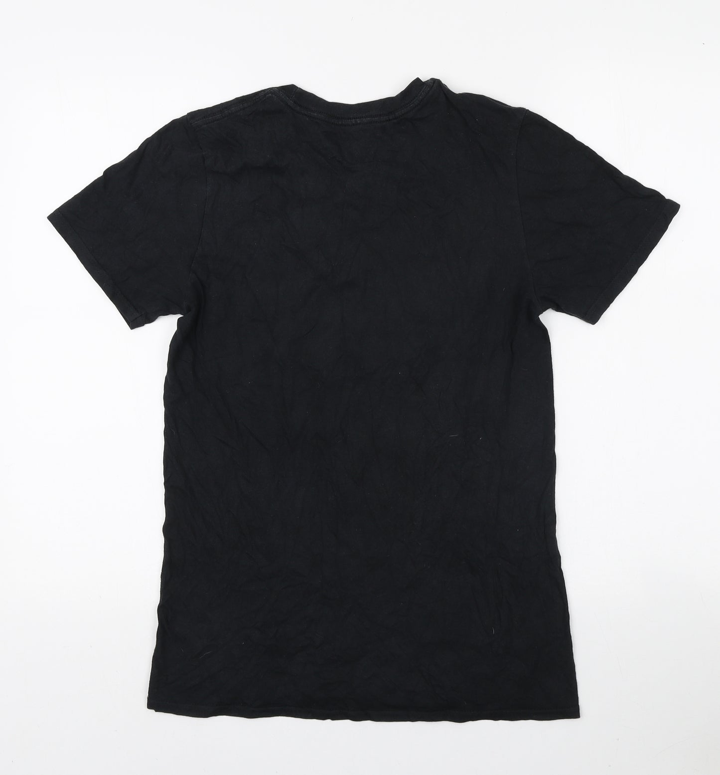 Marvel Mens Black Cotton T-Shirt Size S Round Neck - Skeleton