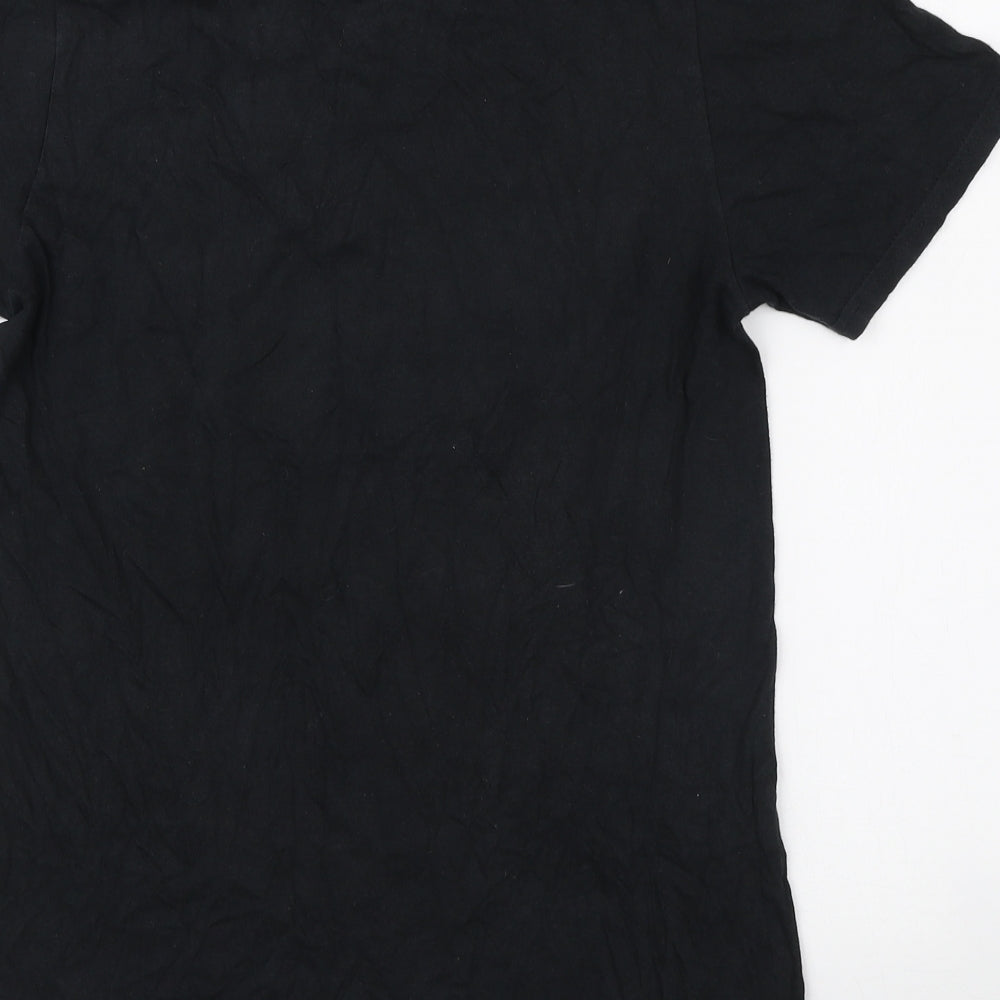 Marvel Mens Black Cotton T-Shirt Size S Round Neck - Skeleton