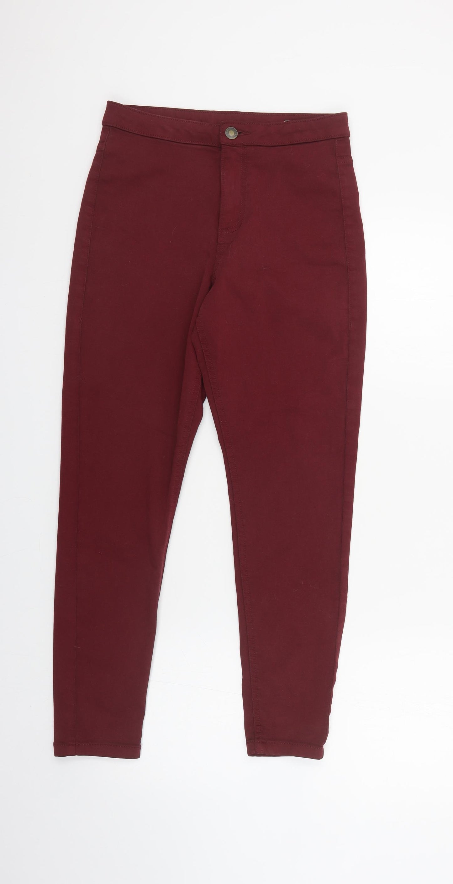 Marks and Spencer Womens Red Cotton Jegging Jeans Size 10 L27 in Regular