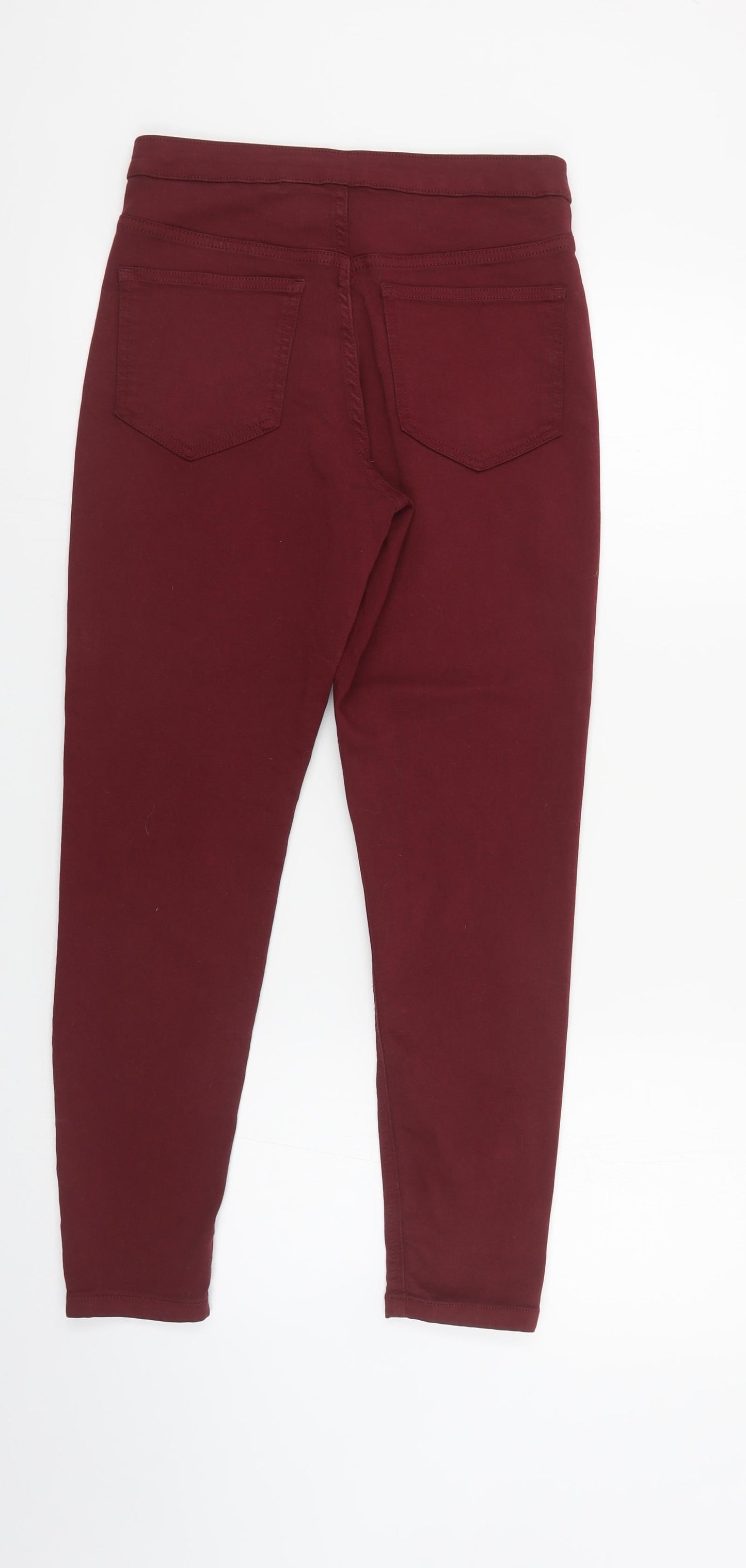 Marks and Spencer Womens Red Cotton Jegging Jeans Size 10 L27 in Regular