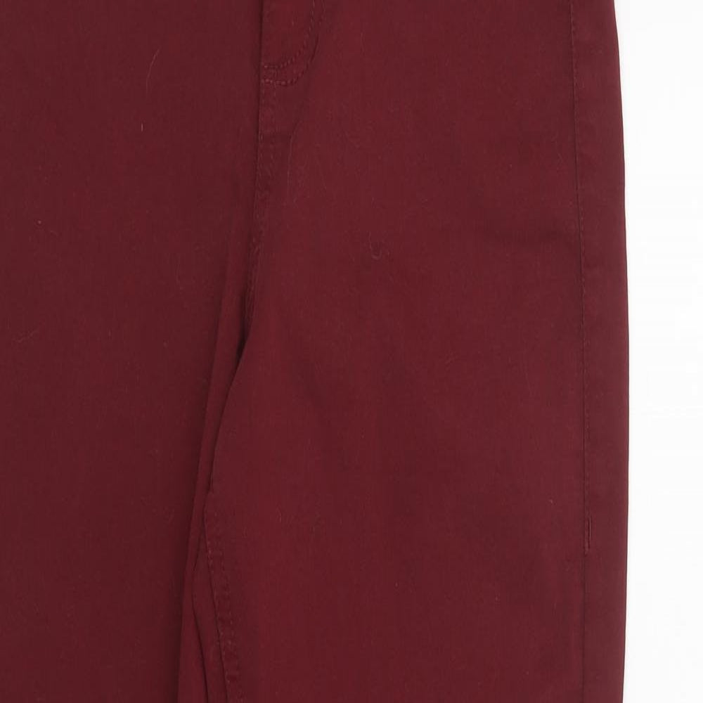 Marks and Spencer Womens Red Cotton Jegging Jeans Size 10 L27 in Regular